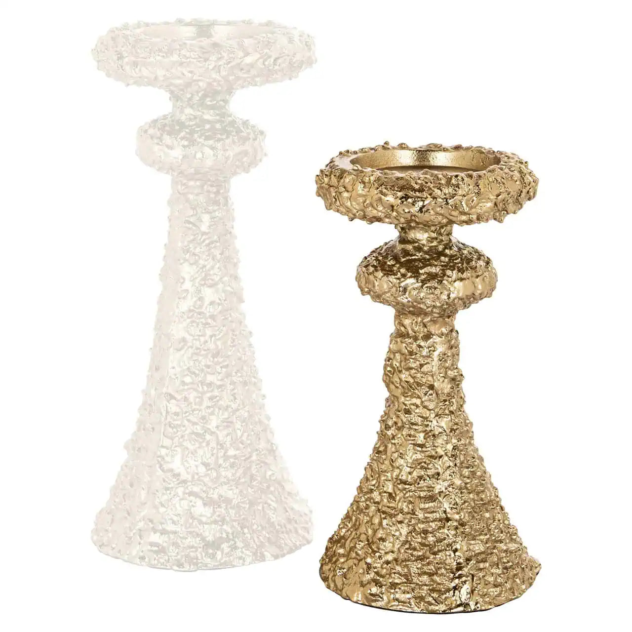 Svečturis July gold small Richmond Interiors 24,5/13/13 cm zelts - N1 Home