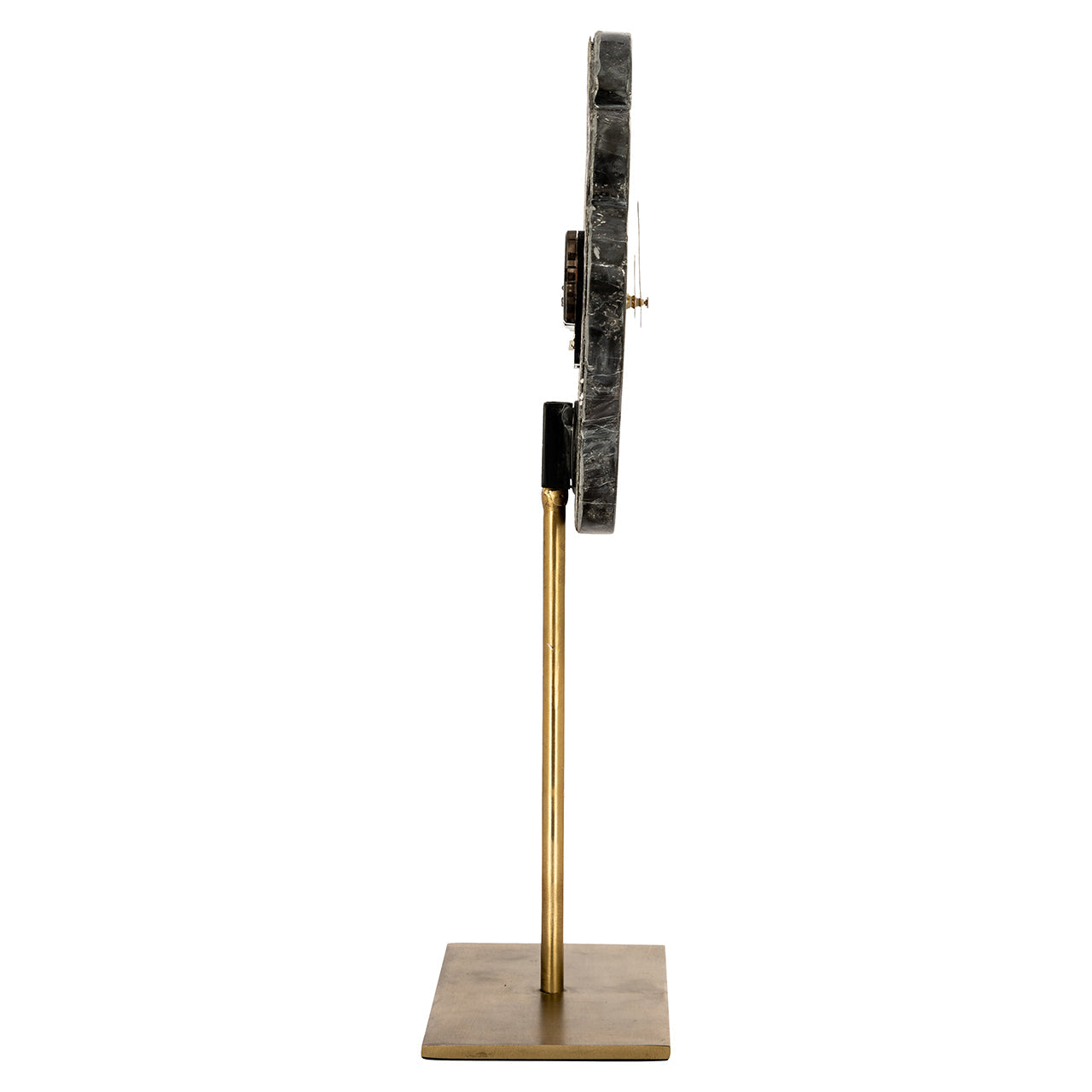 Pulkstenis Richmond Interiors Bram 43/26/10 cm melns/zelts - N1 Home