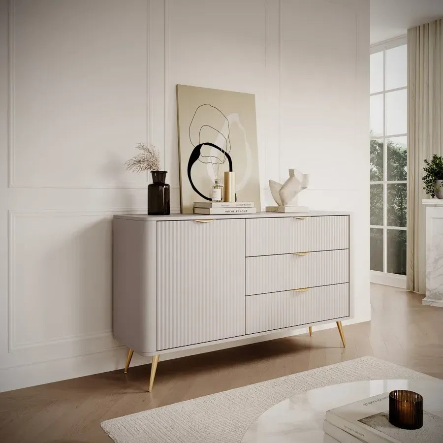 Kumode Lanti 138/81/38 cm bēšs - N1 Home
