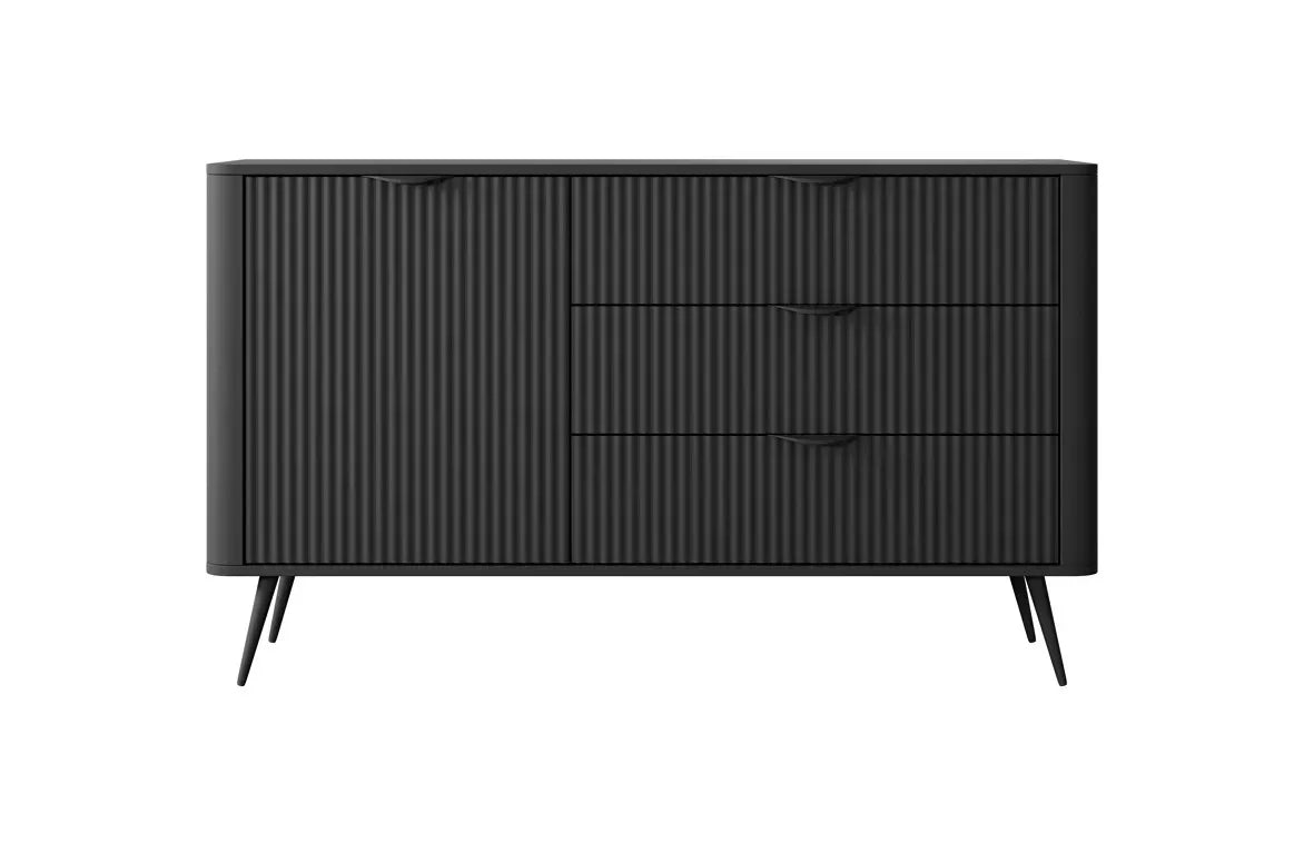 Kumode Lanti 138/81/38 cm melns - N1 Home