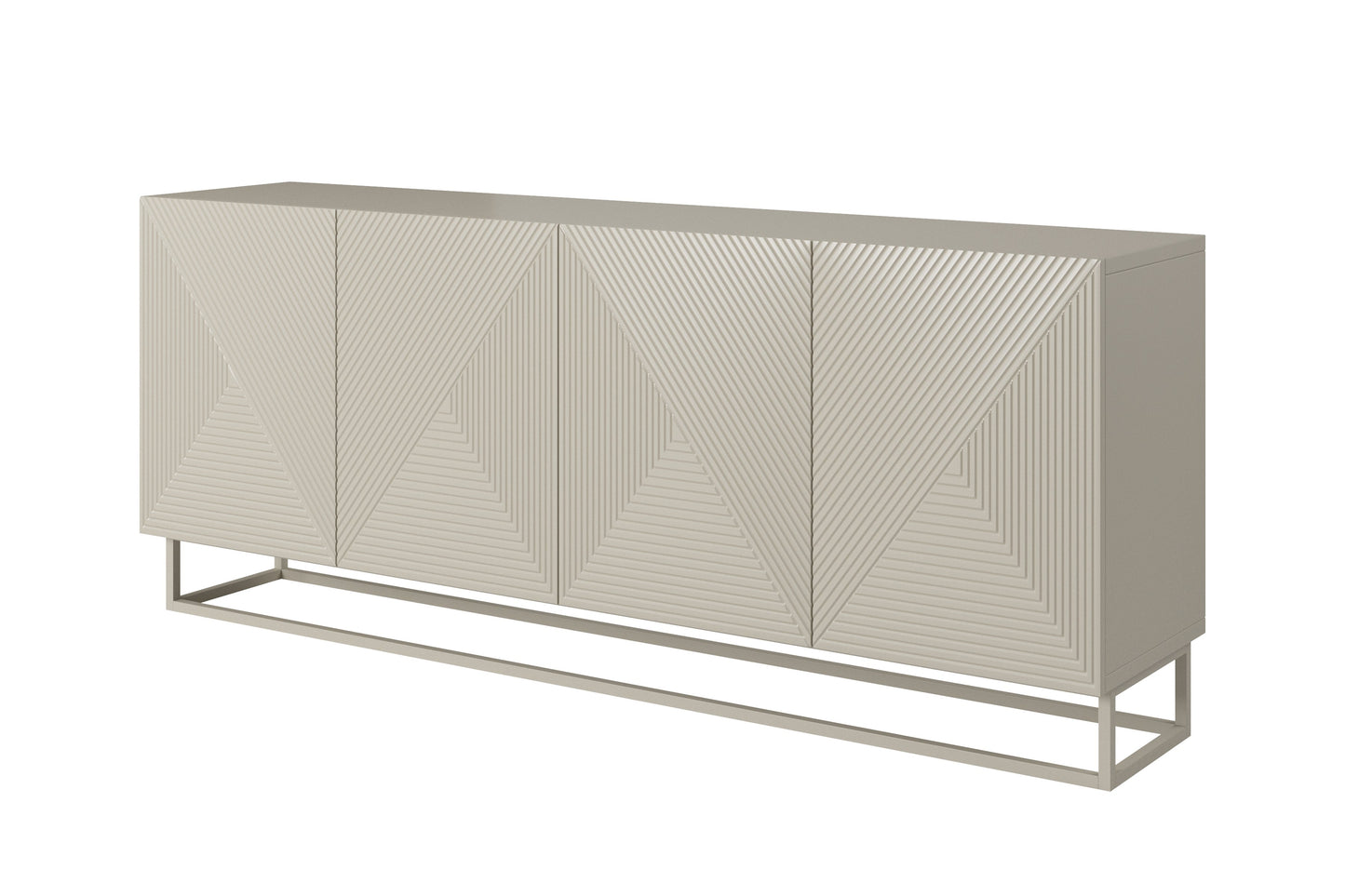 OSLO kumode ar metāla kājām 200/81/43 cm kašmirs/kašmirs - N1 Home