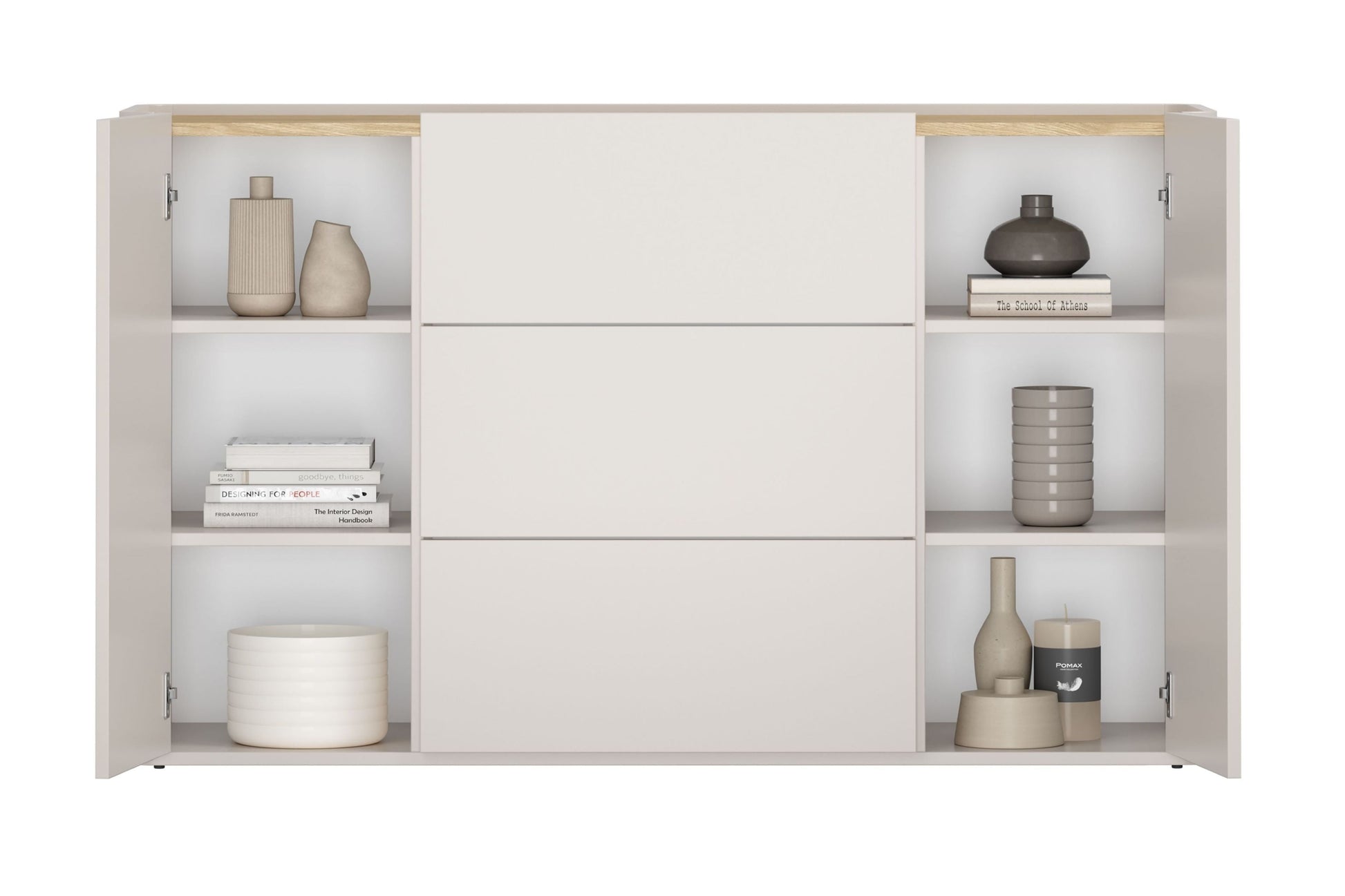 Kumode Elva 150/89.5/48 cm Kašmirs / Eļļots ozols - N1 Home