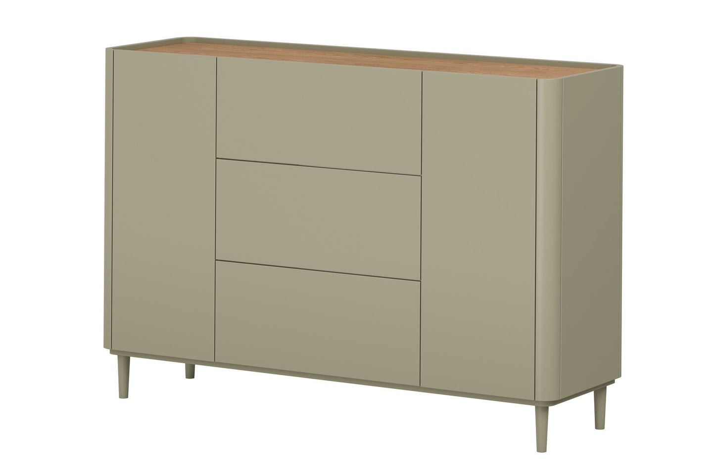 Kumode Elva 150/102/48 cm Eikalipts / Baltijas kāpu ozols - N1 Home
