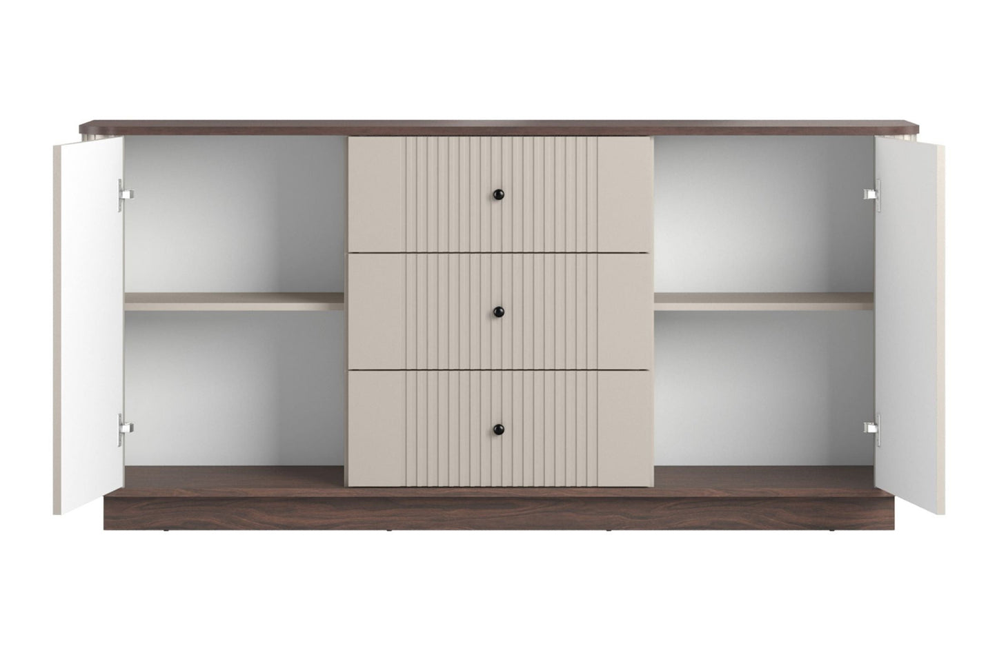 Kumode Vespa 160/77/38/ cm kašmirs/rieksts/melns - N1 Home