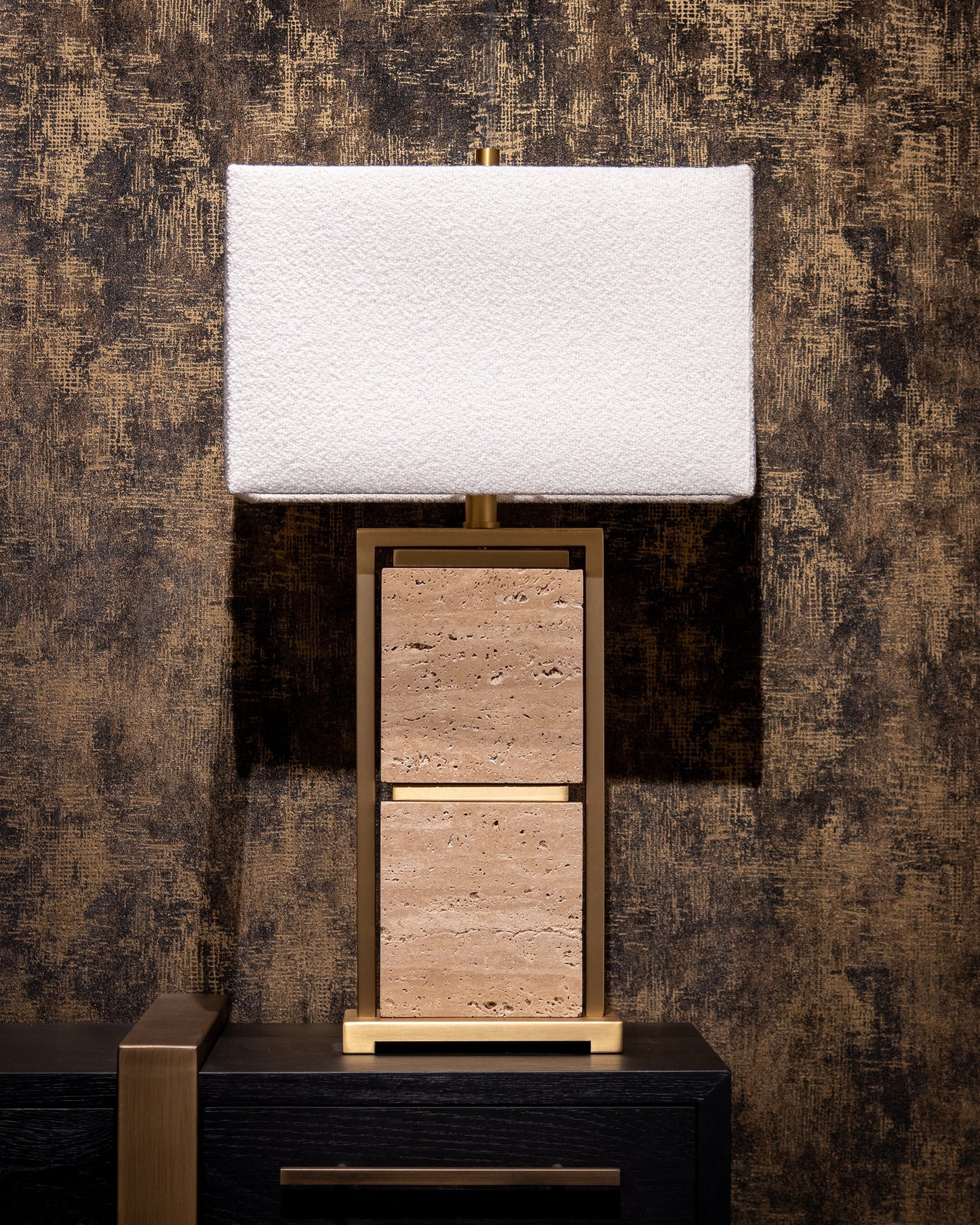 Galda lampa Richmond Interiors Meyra 72/40/24 cm bēšs - N1 Home