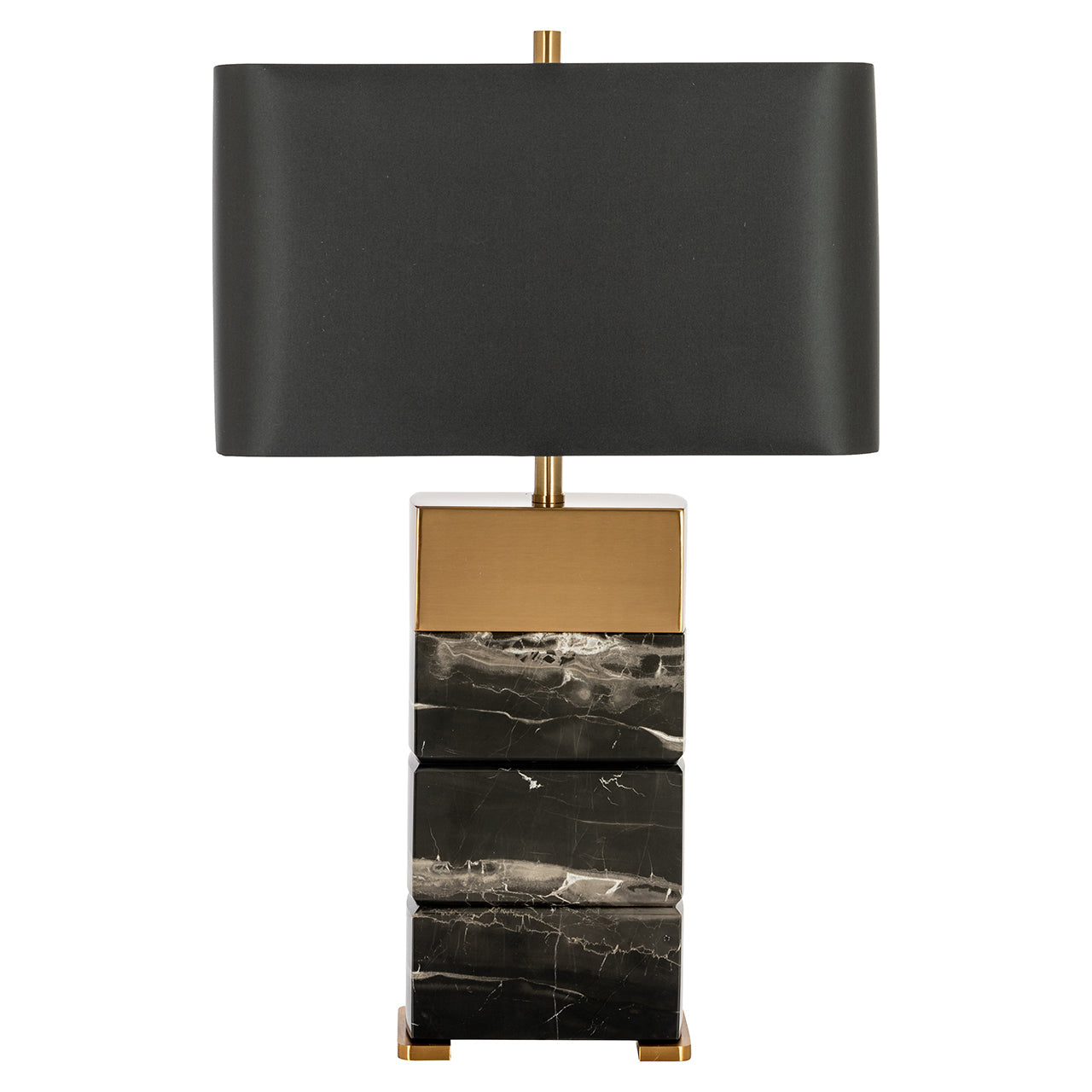 Galda lampa Richmond Interiors Serena 66/41/25,5 cm melns/zelts - N1 Home