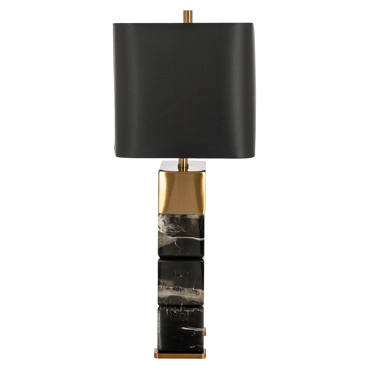 Galda lampa Richmond Interiors Serena 66/41/25,5 cm melns/zelts - N1 Home