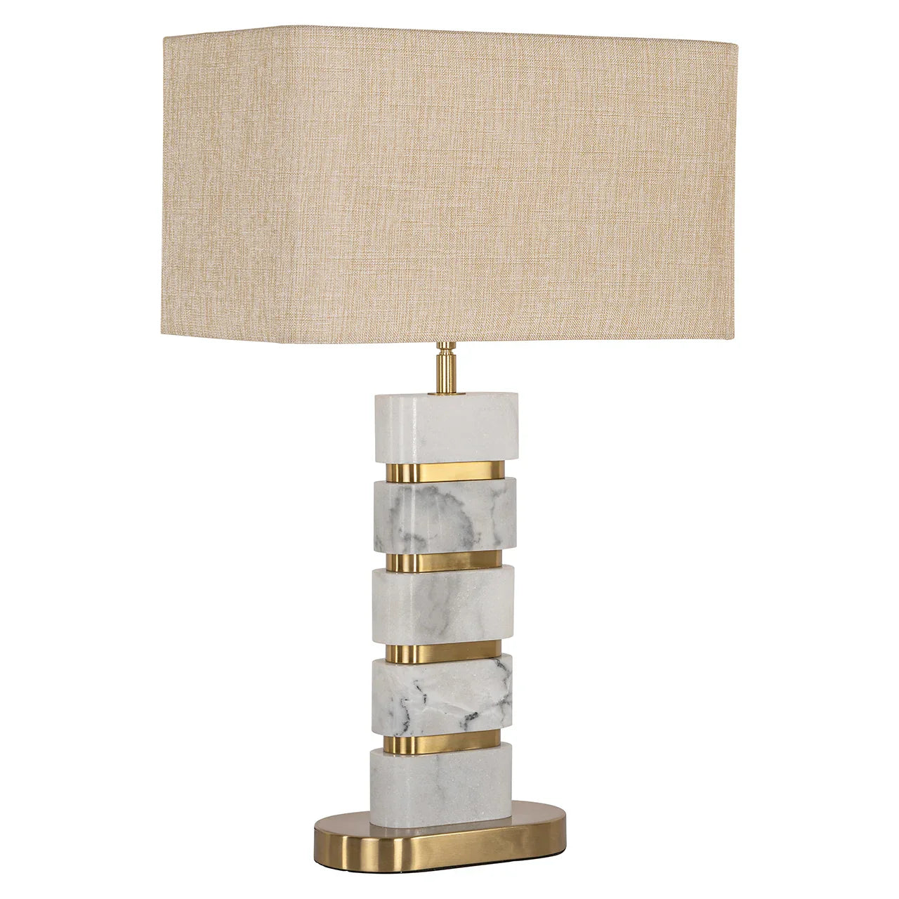 Galda lampa Richmond Interiors Lenore 64/40/24 cm zelts/balts - N1 Home