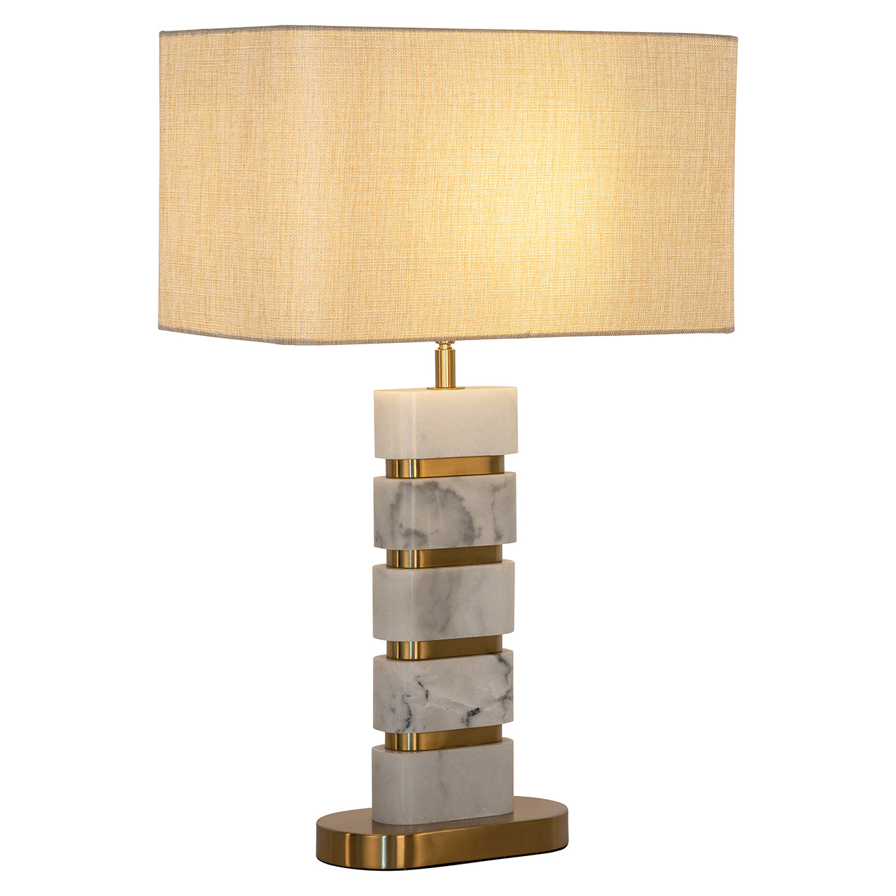 Galda lampa Richmond Interiors Lenore 64/40/24 cm zelts/balts - N1 Home
