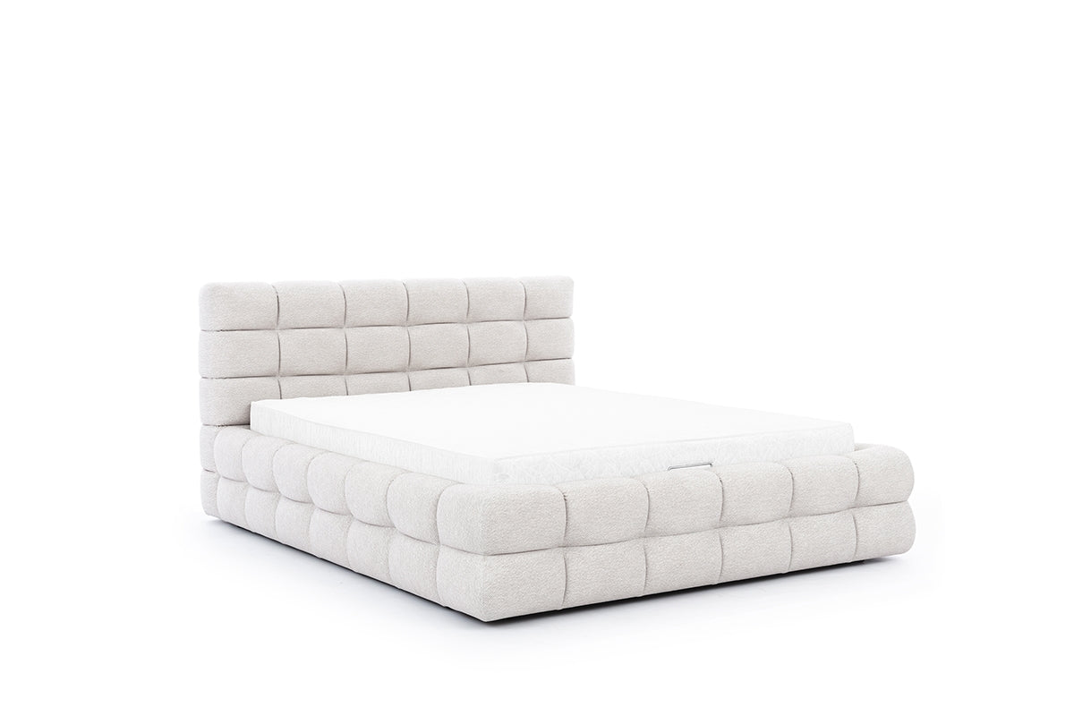 Gulta Marseille ar kastīti 160/200 cm krēms - N1 Home