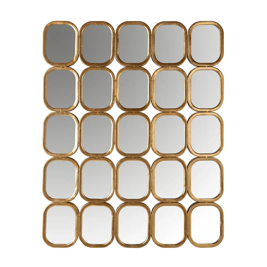 Spogulis Richmond Interiors Marila ar 25 spoguļiem 99/79/4 cm zelts - N1 Home