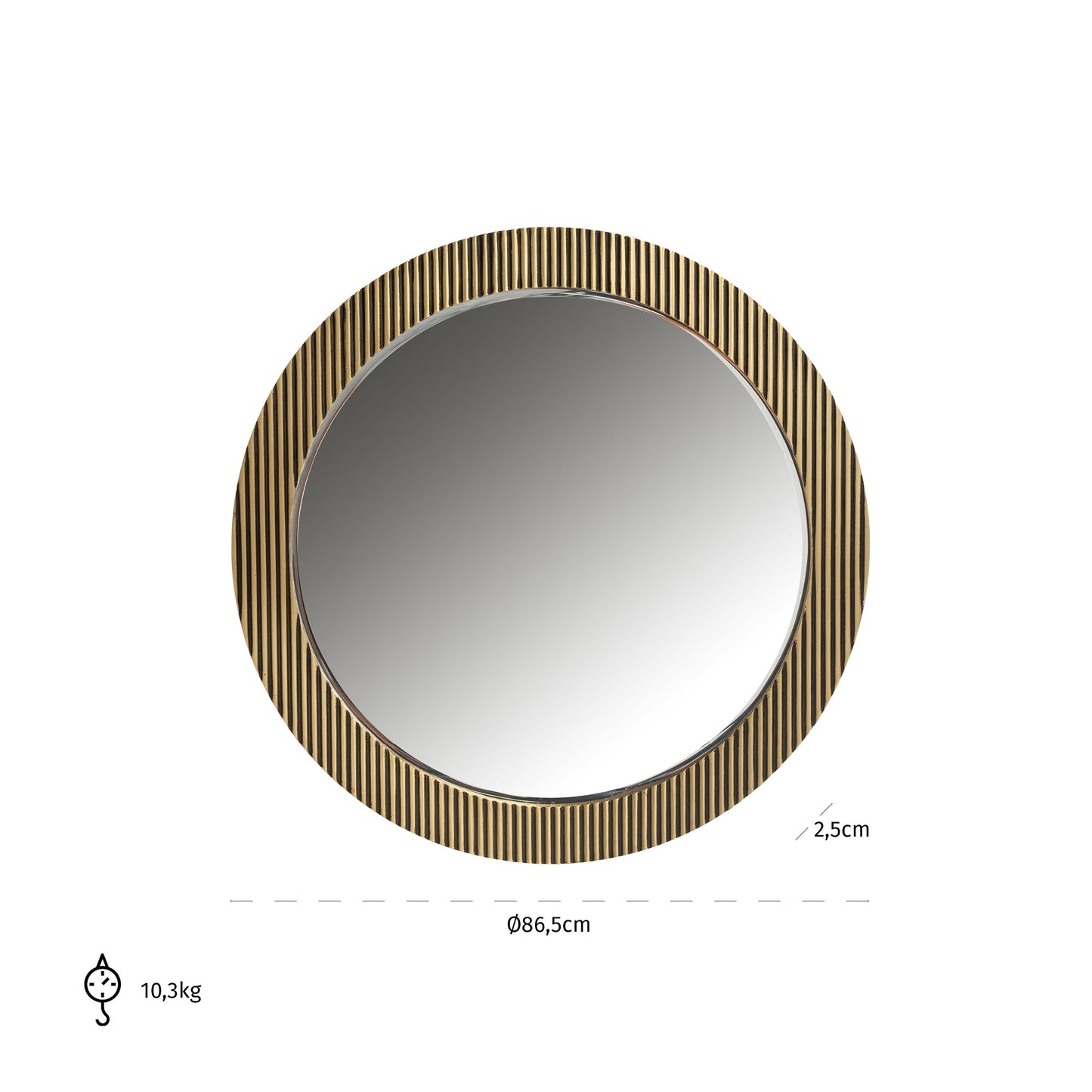 Spogulis Richmond Interiors Ironville 86Ø zelts - N1 Home