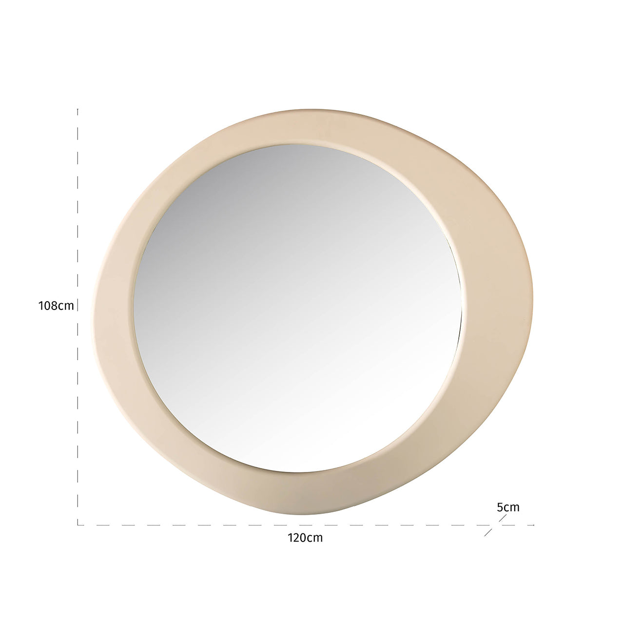 Spogulis Richmond Interiors Clayton 120/108/5 cm bēšs - N1 Home