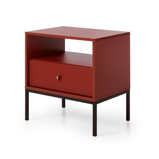 MN naktsskapītis bordo 53,6x56,2x39 cm - N1 Home