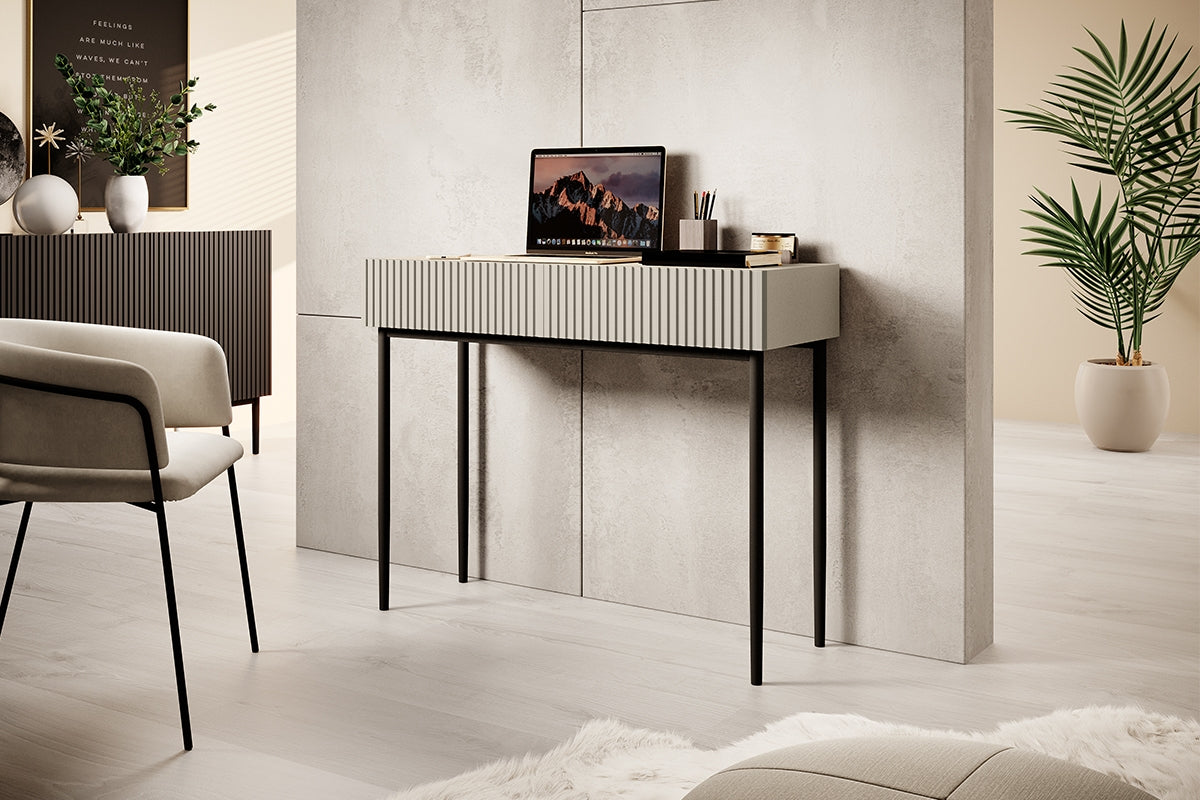 AUSTIN rakstāmgalds/konsole 100/82/41 krēms/melnas kājas - N1 Home