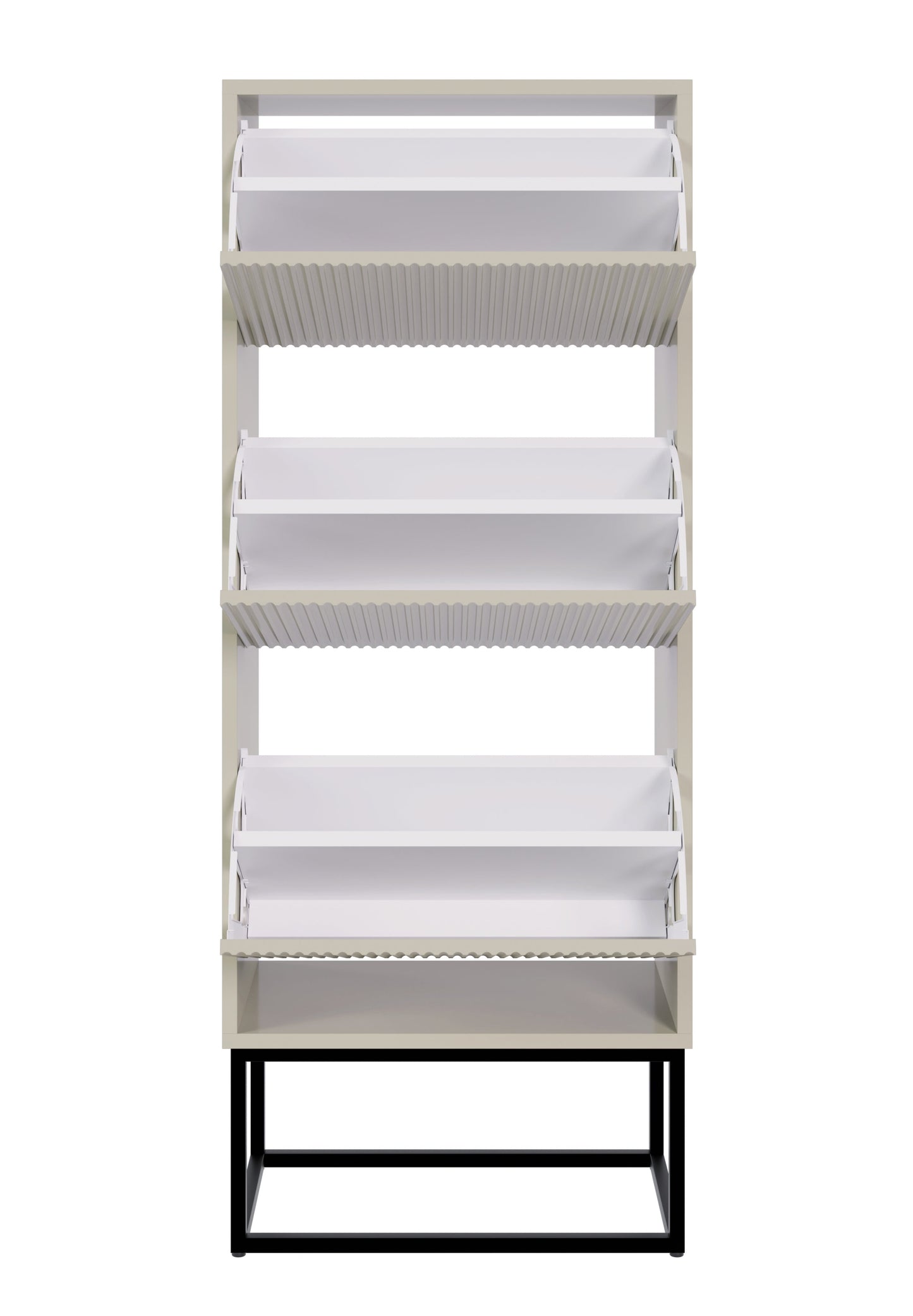 Apavu skapis Velda 50/30/125 cm bēšs/melns