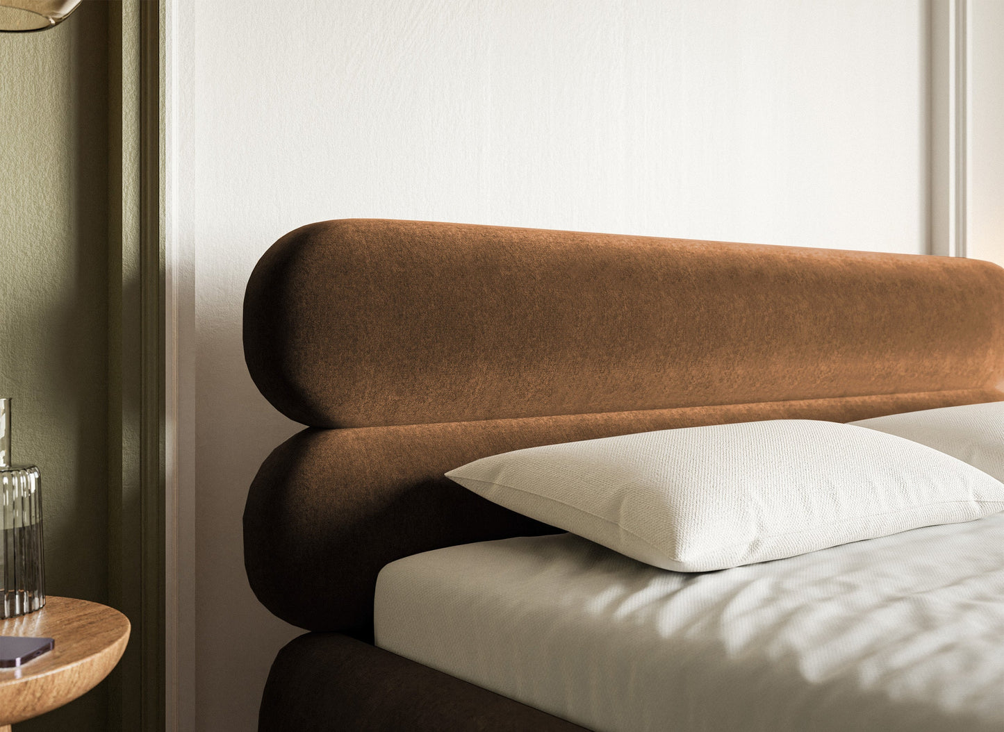 Gulta  Loure 140/160/180x200 cm Amon 24/melns kājas - N1 Home