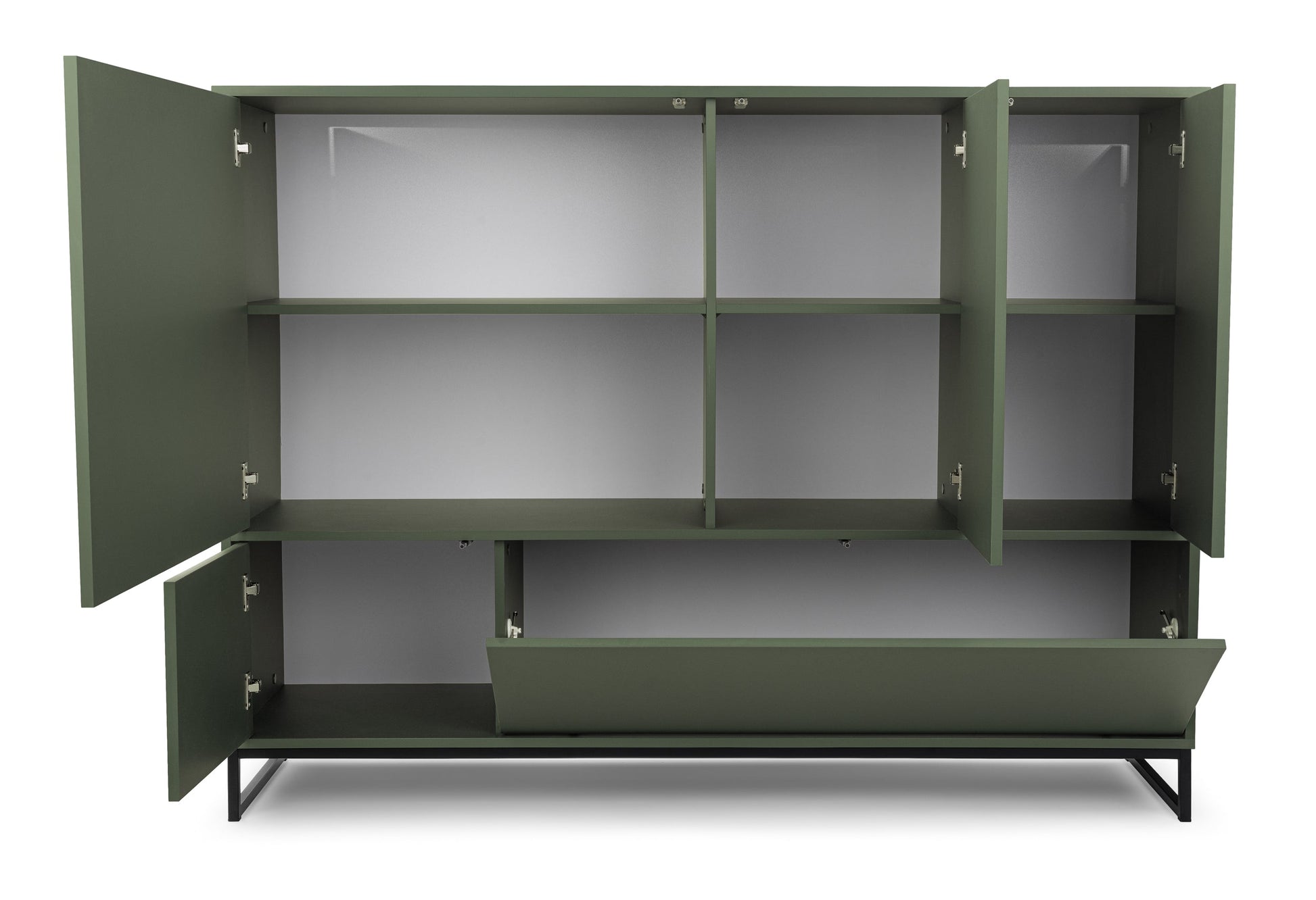 FUMIRA Kumode 160 cm zaļā krāsā - N1 Home
