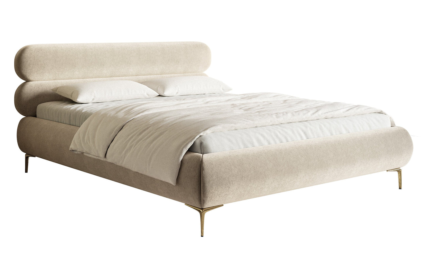 Gulta ar glabātuvi Loure 140/160/180x200 cm Amon 17/zelts kājas - N1 Home