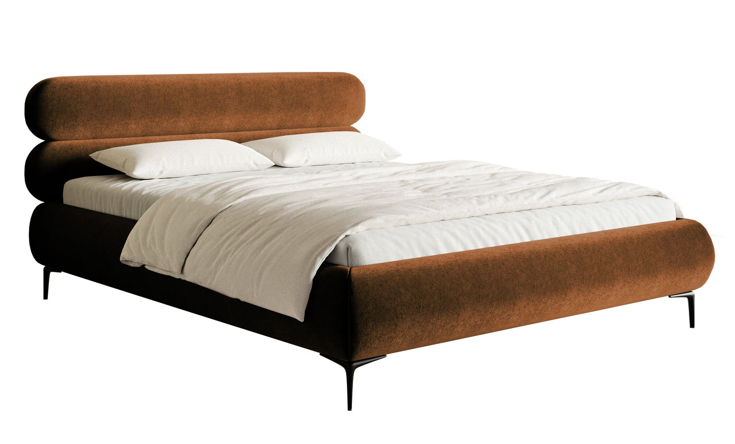 Gulta  Loure 140/160/180x200 cm Amon 24/melns kājas - N1 Home