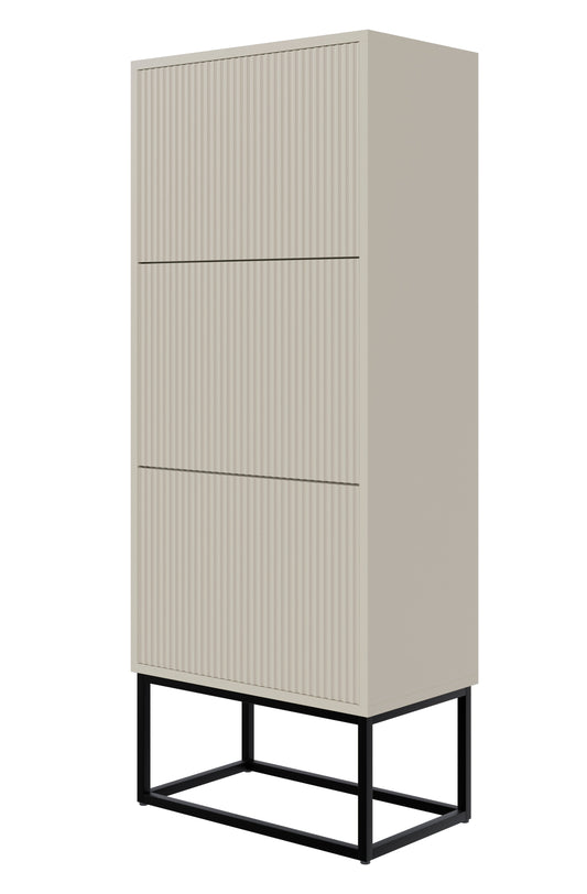 Apavu skapis Velda 50/30/125 cm bēšs/melns