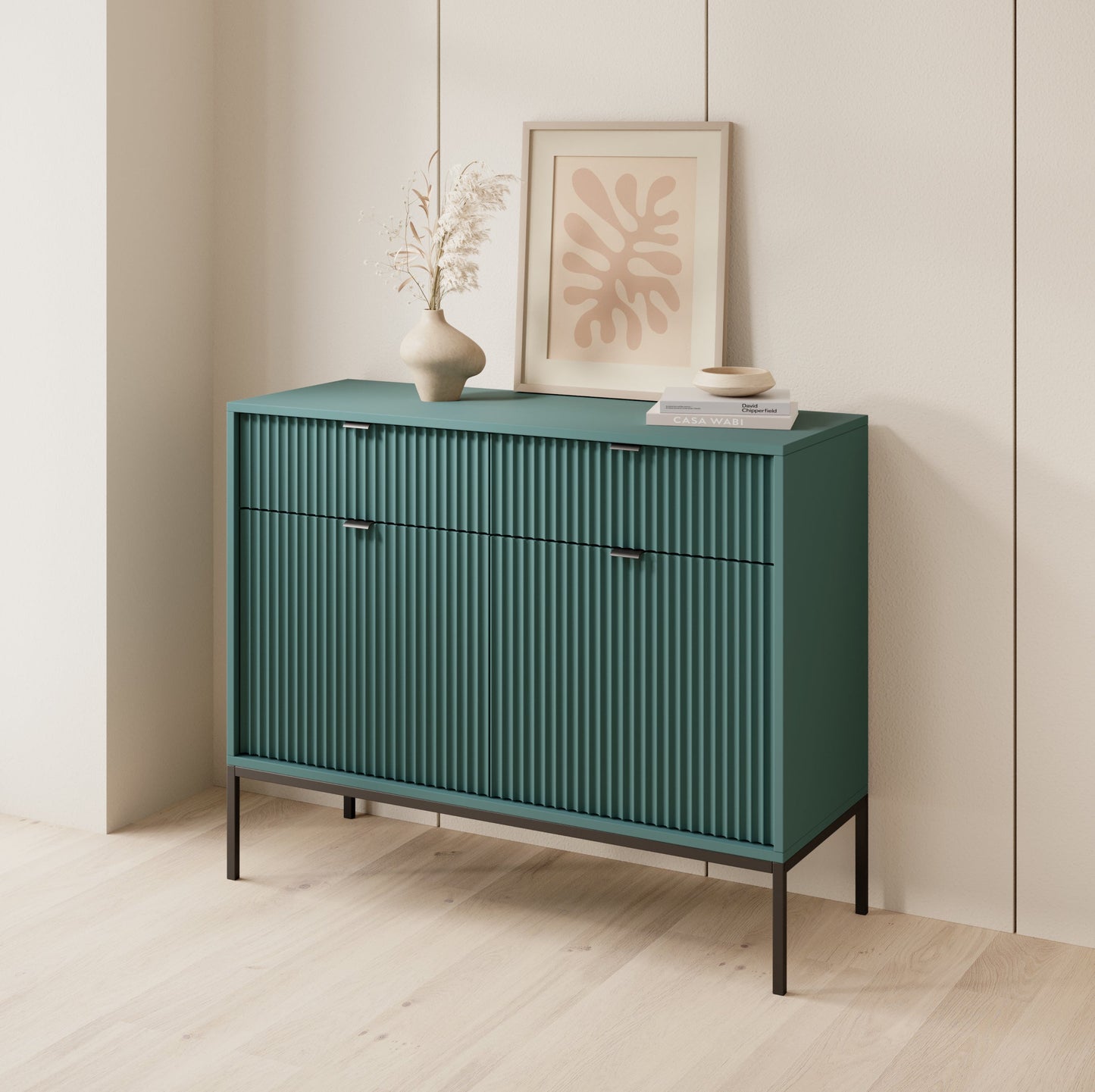 Kumode NV 104/83/39 cm olīves/melns