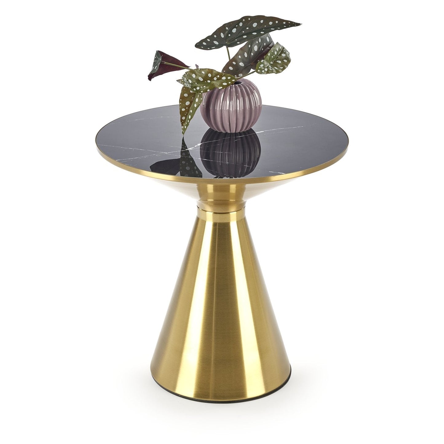 Kafijas galdiņš TR 50/52 cm melns marmors/zelts - N1 Home