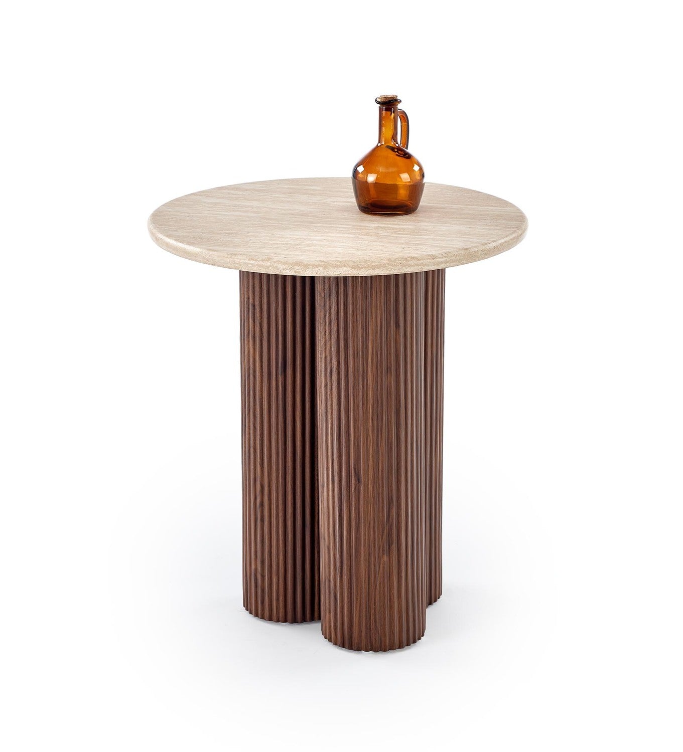 Kafijas galds Dori 50/56; 80/46 cm valrieksts/ travertīns - N1 Home