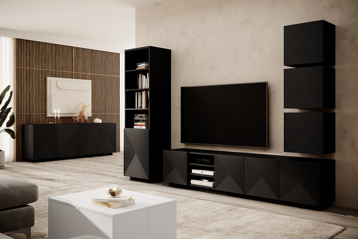 Skapis OSLO 180/43/50 melns - N1 Home