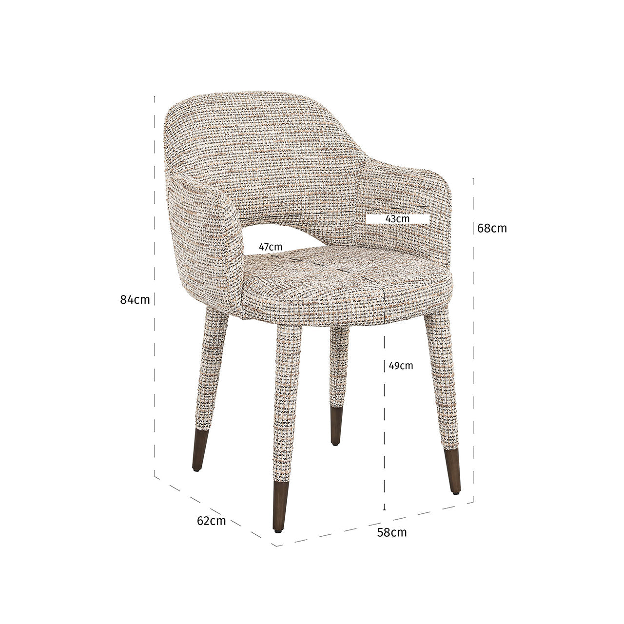 Krēsls Donnatella Richmond Interiors 83/59/63 cm Be Trendy 01 Nature - N1 Home