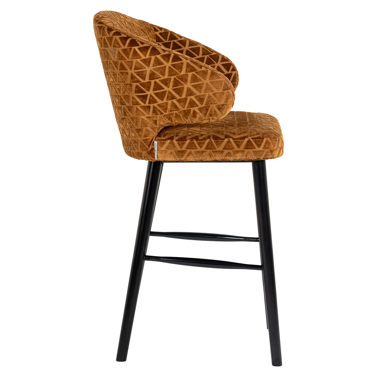 Bāra krēsls Indigo Richmond Interiors 110/62/62 cm Triangle 2013 old gold - N1 Home