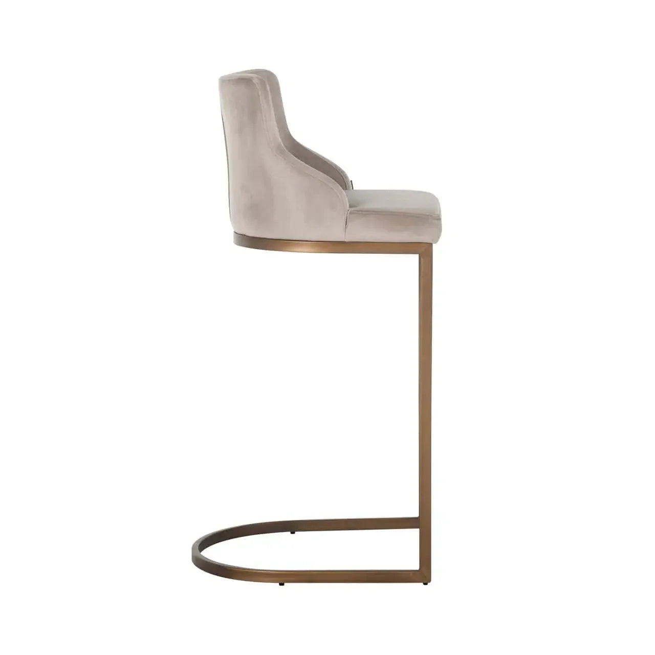 Bāra krēsls Bolton (Set of 2) Richmond Interiors 103/48/48 cm khaki velvet brushed gold - N1 Home