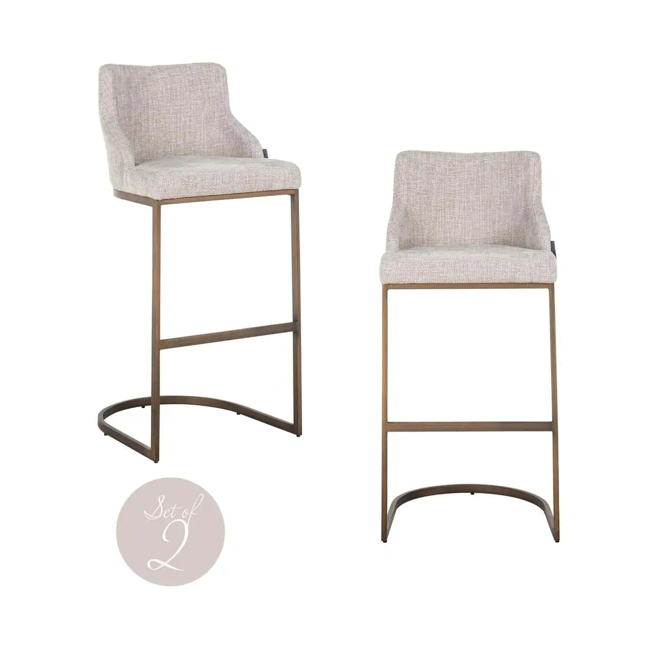 Bāra krēsls Bolton (Set of 2) Richmond Interiors 103/48/48 cm natural renegade - N1 Home