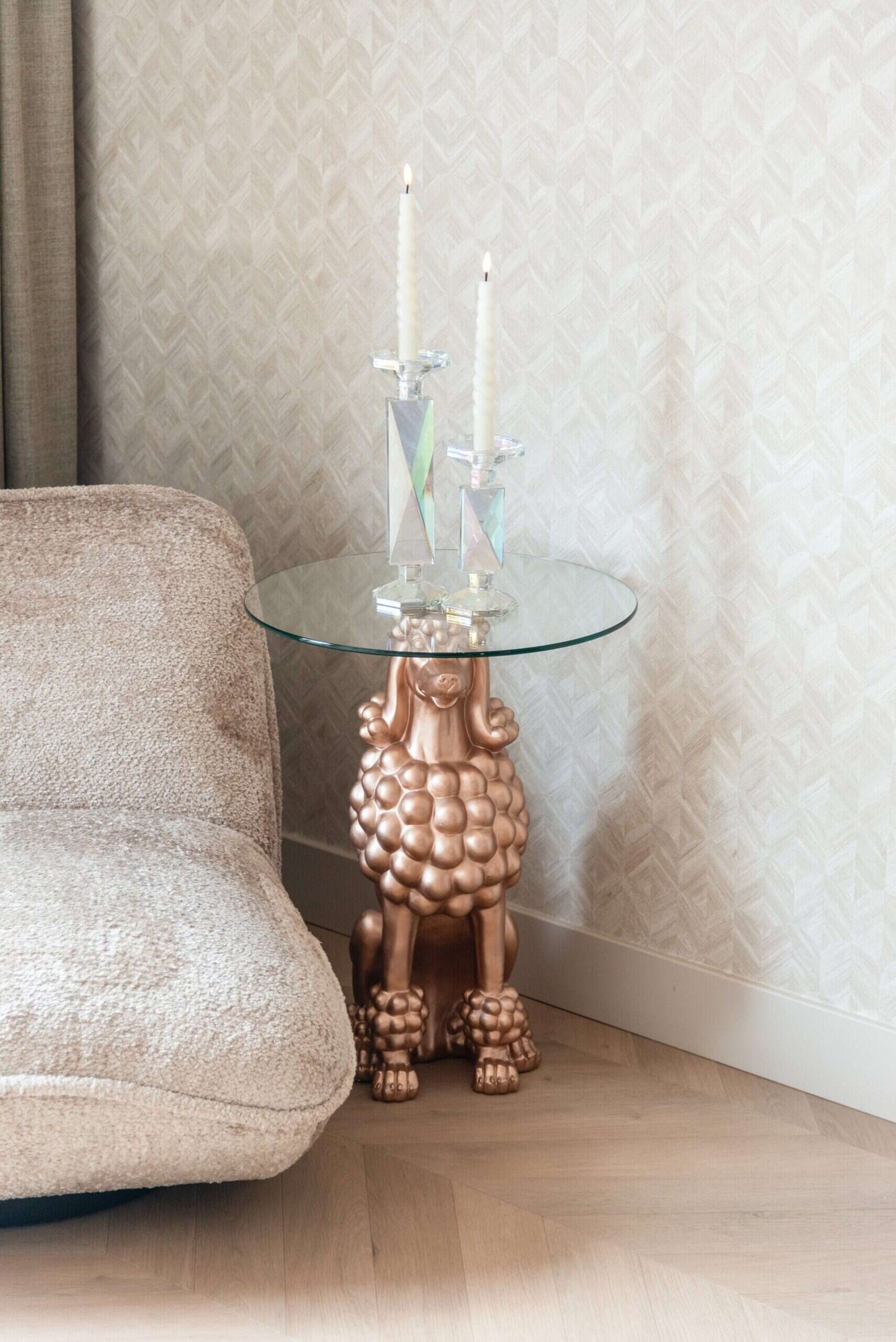 Kafijas galds Poodle Richmond Interiors 48/64/48 cm zelts