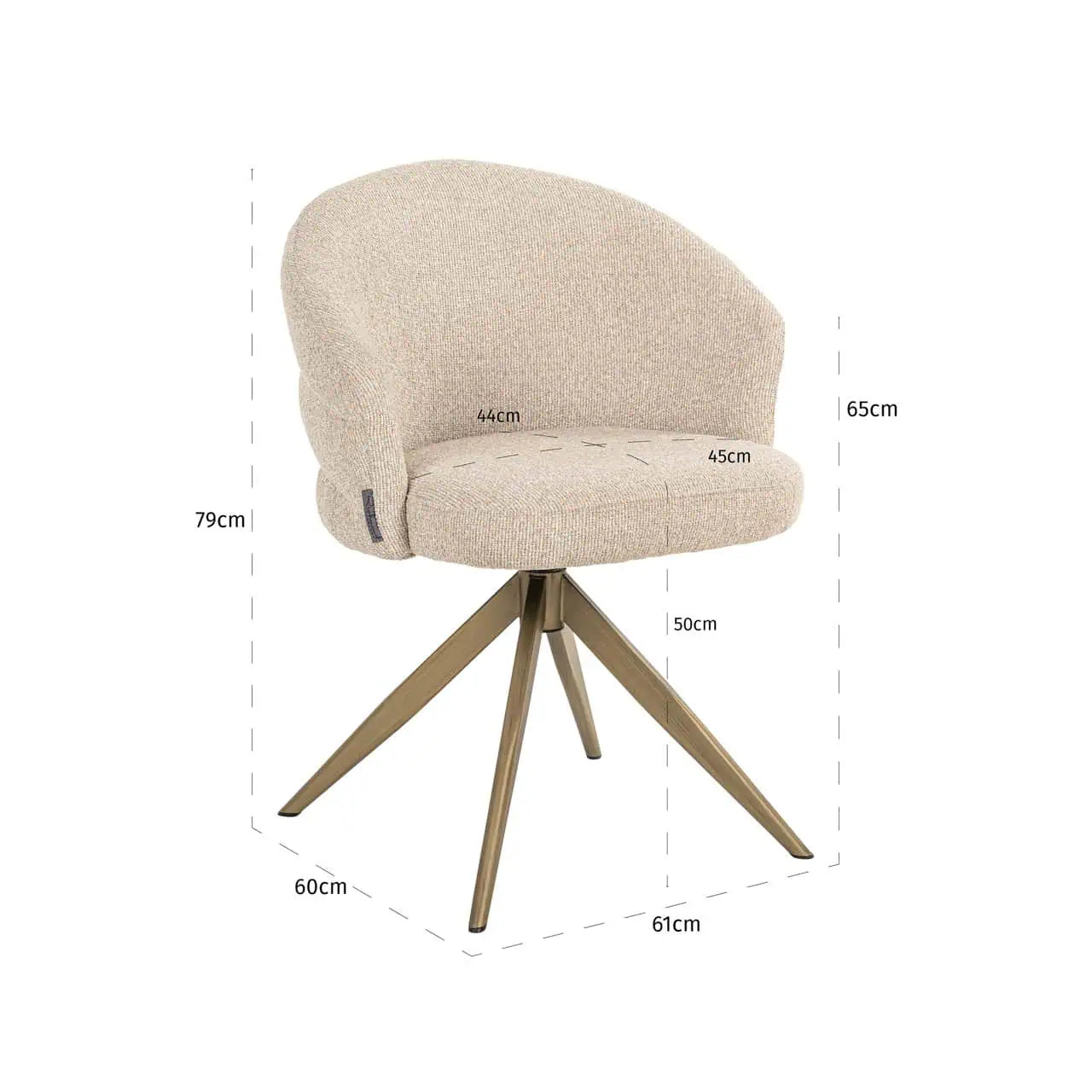 Krēsls Zendaya Richmond Interiors 79/61/60 cm biscotti - N1 Home