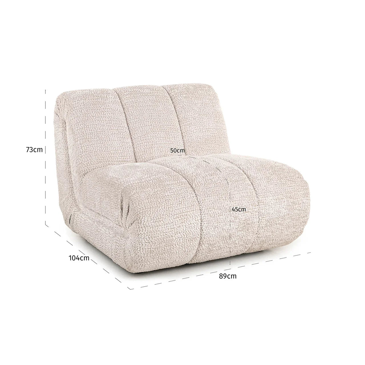 Atpūtas krēsls Kyli Richmond Interiors 73/89/104 cm Be Lovely 11 Cream - N1 Home