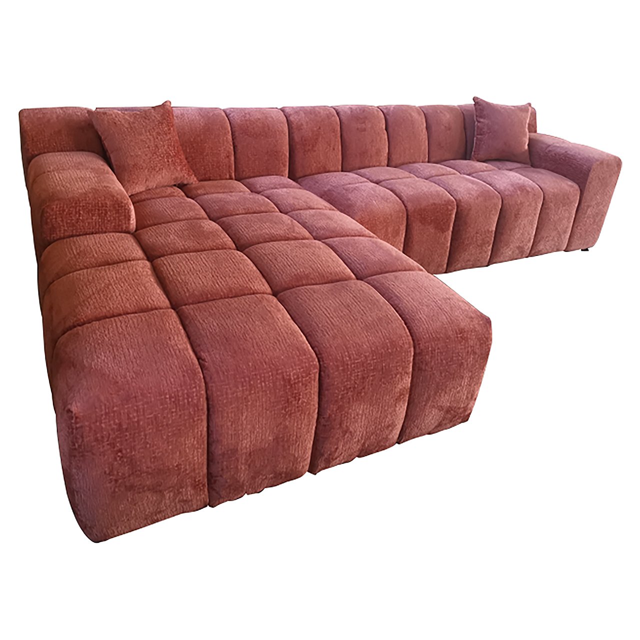 Dīvāns Cube Richmond Interiors 76/325/195 cm Fusion 92 Blush - N1 Home