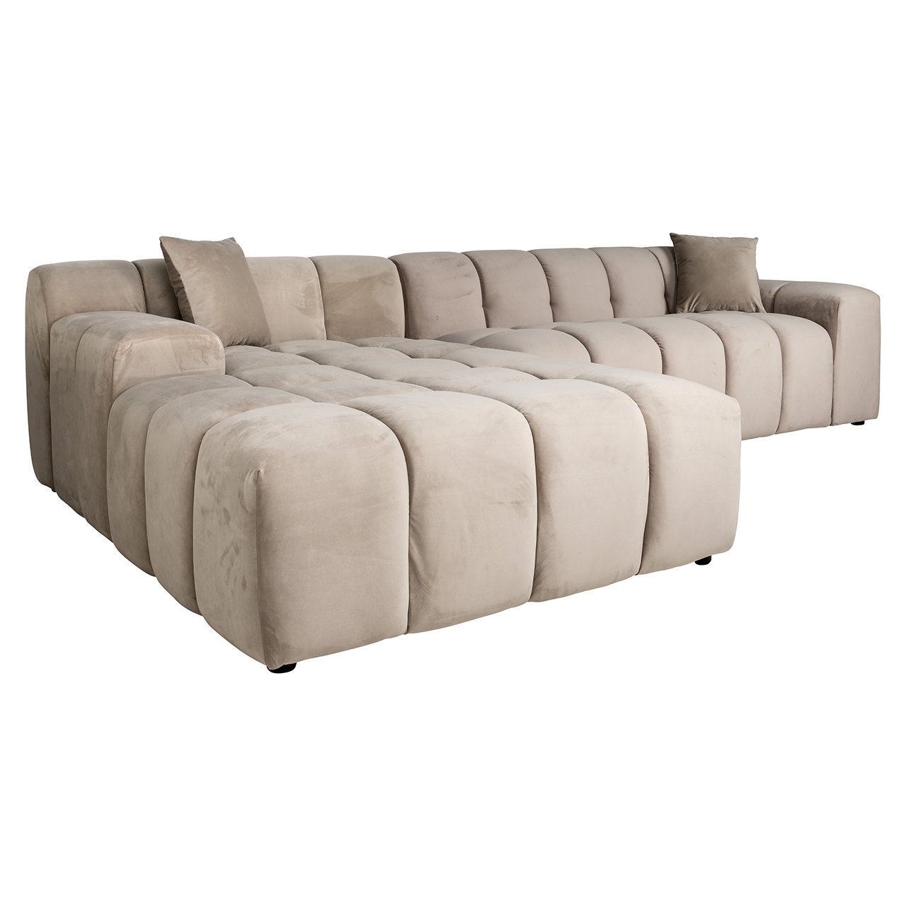 Dīvāns Cube Richmond Interiors 76/325/195 cm Quartz Khaki 903 - N1 Home
