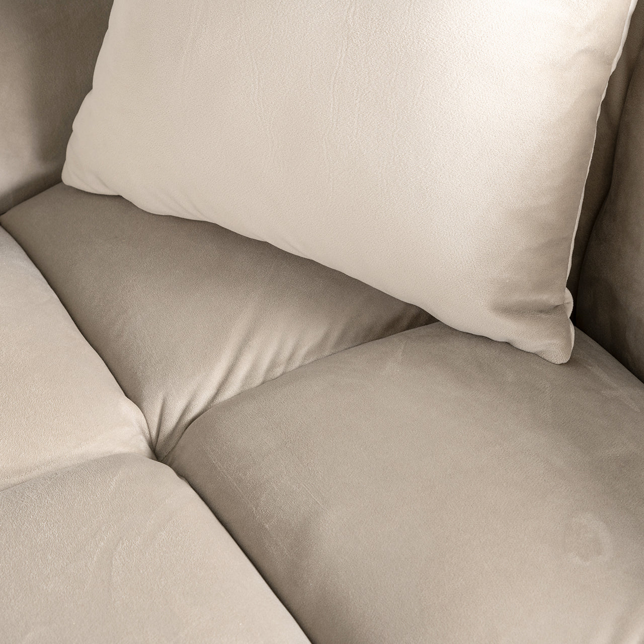 Dīvāns Cube Richmond Interiors 76/325/195 cm Quartz Khaki 903 - N1 Home