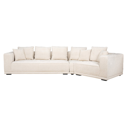 Dīvāns Lusso 4-vietīgs Richmond Interiors 68/365/102 cm Niagara 902 beige Chenille - N1 Home