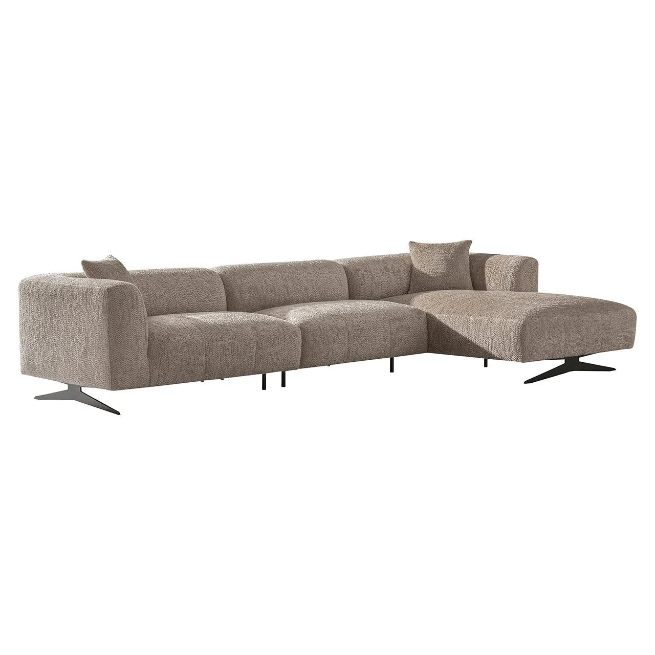Dīvāns Hoxton Richmond Interiors 3-vietīgs + atpūtas pusē 73/337/117 cm Be Lovely 170 Beige - N1 Home