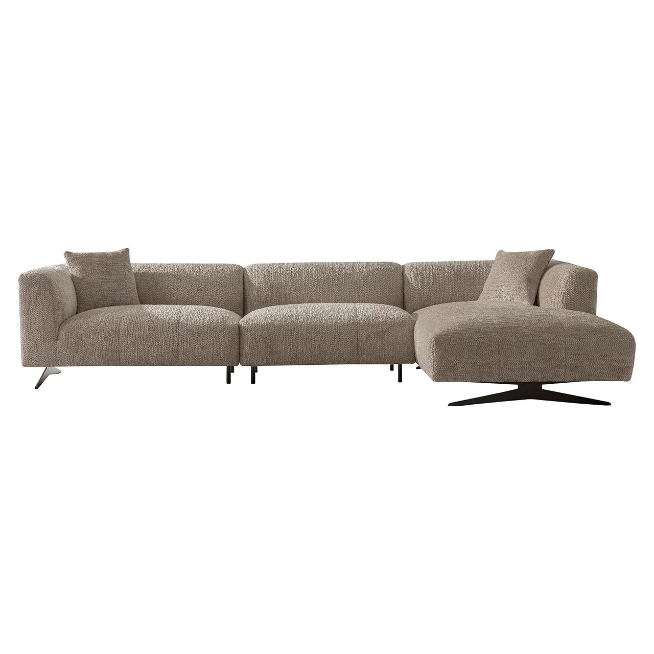 Dīvāns Hoxton Richmond Interiors 3-vietīgs + atpūtas pusē 73/337/117 cm Be Lovely 170 Beige - N1 Home