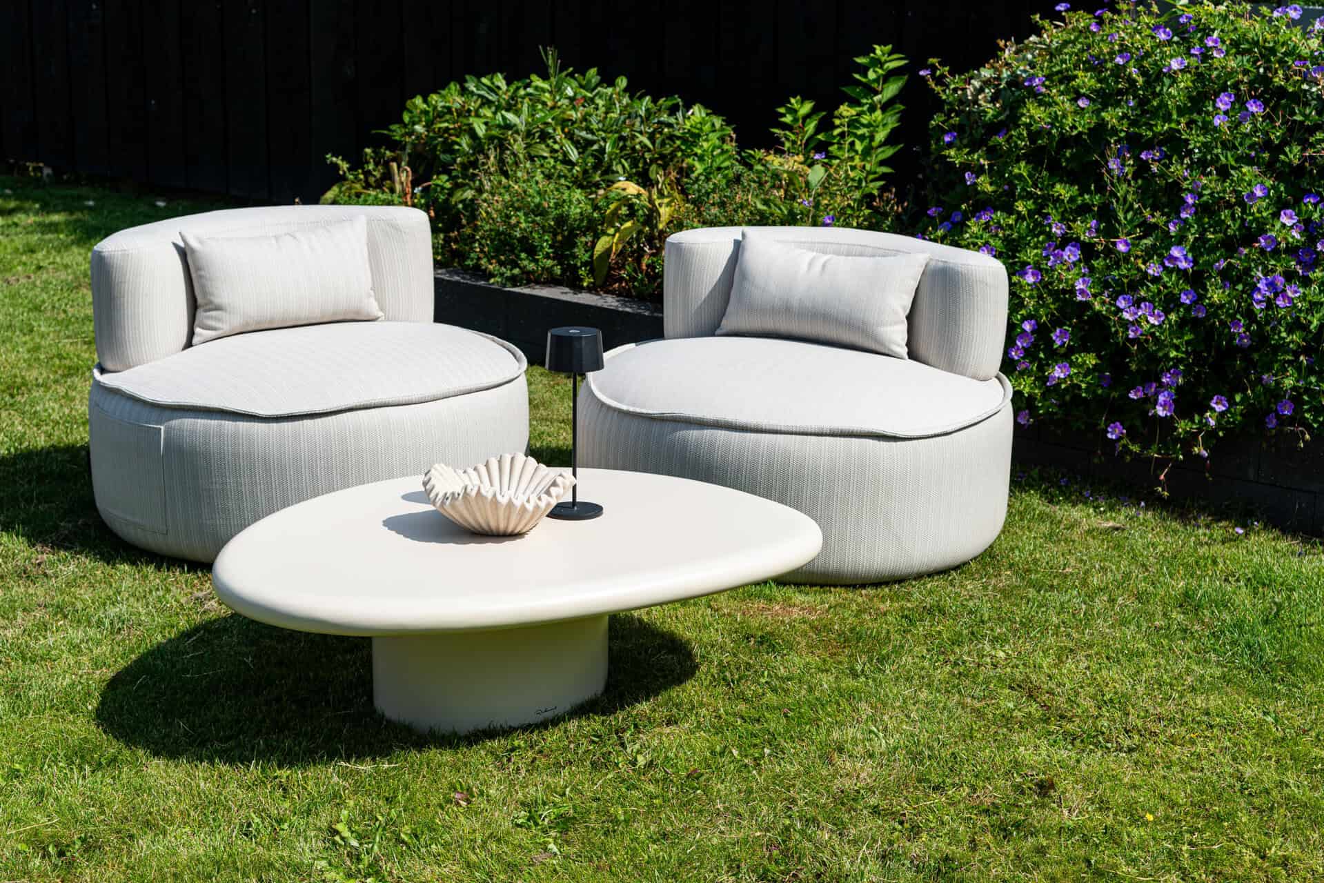 Kafijas galds Urban Bloom sandstone Richmond Interiors 34/114/90 cm krēms - N1 Home