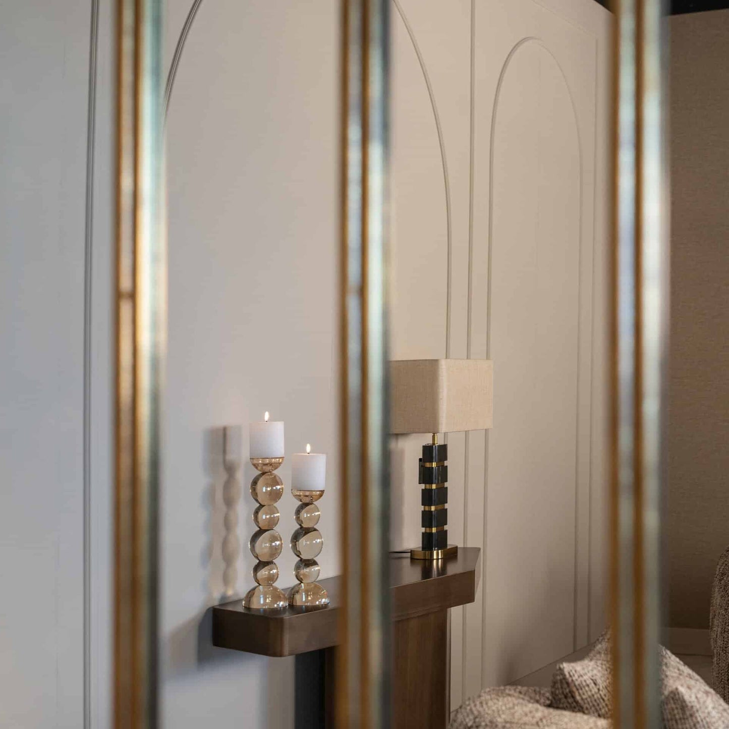 Konsole Hexa Richmond Interiors 75/150/40 cm brushed gold