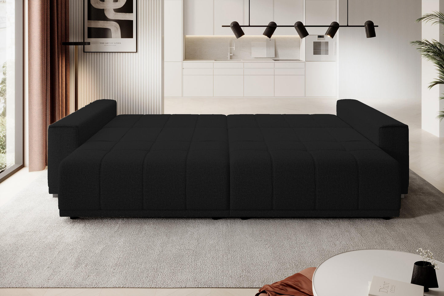 Dīvāns Mots 278/83/130 cm melns - N1 Home