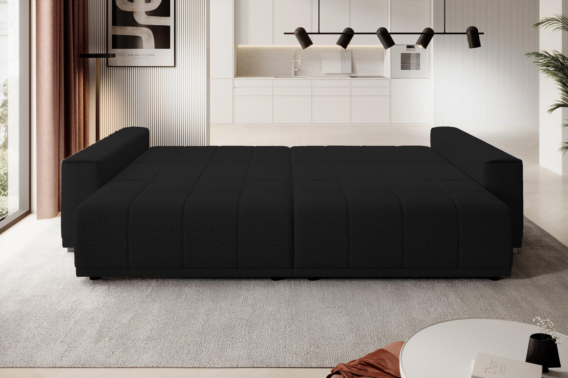 Dīvāns Mots 278/83/130 cm melns - N1 Home