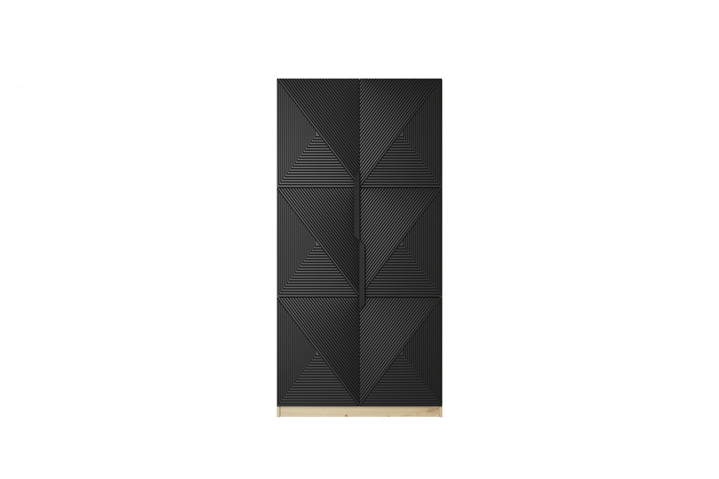 Skapis Oslo 100/205/57 cm melns/ozols - N1 Home