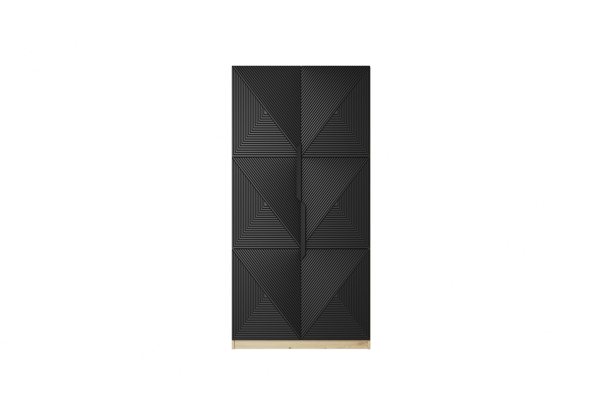 Skapis Oslo 100/205/57 cm melns/ozols - N1 Home