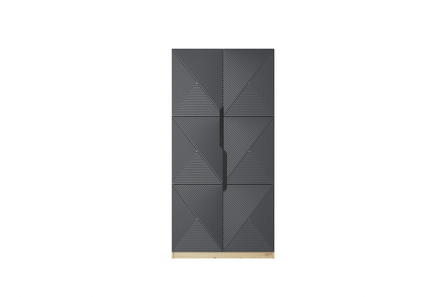 Skapis Oslo 100/205/57 cm Rivjēra akmens/ozols - N1 Home