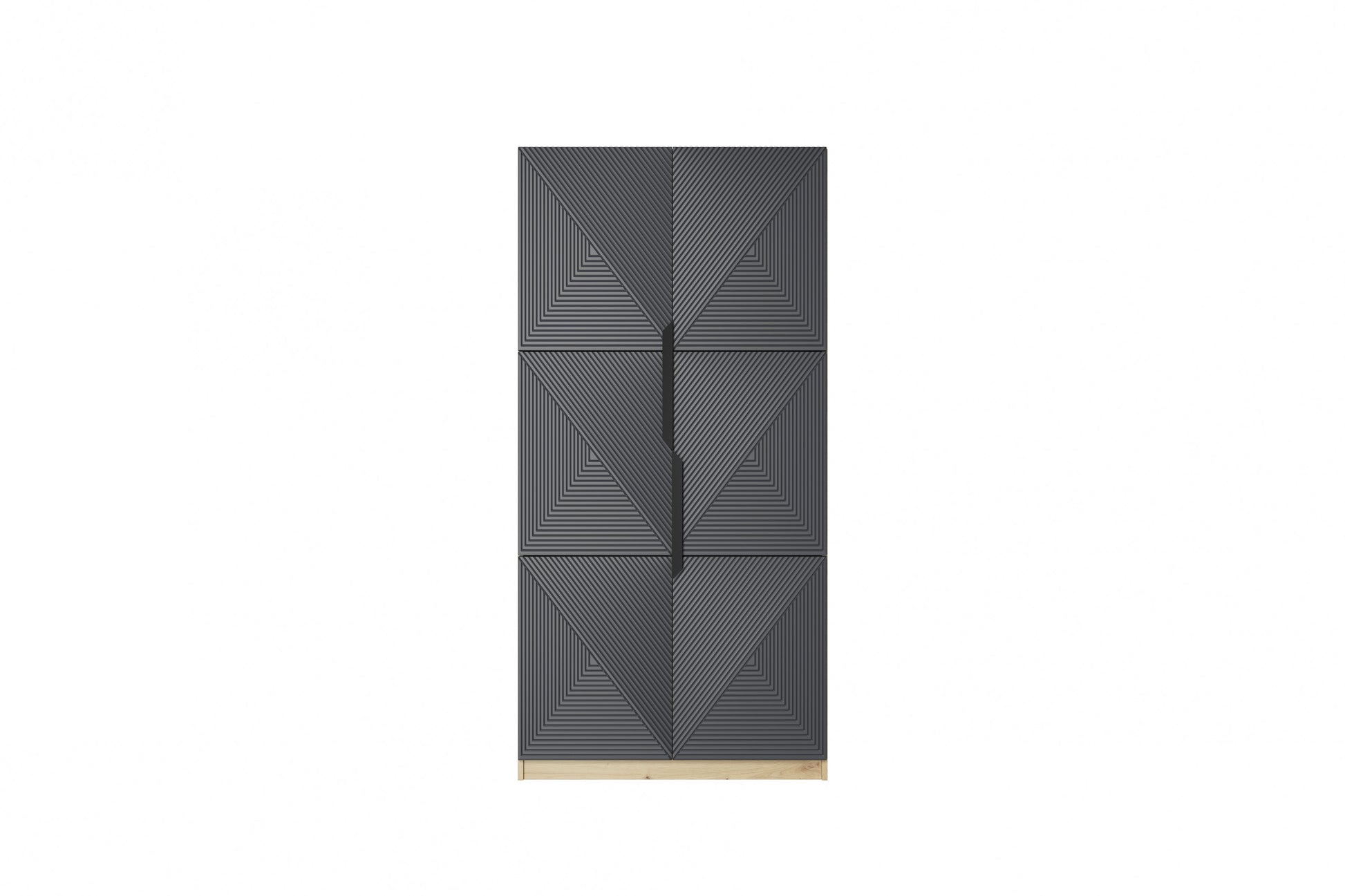 Skapis Oslo 100/205/57 cm Rivjēra akmens/ozols - N1 Home